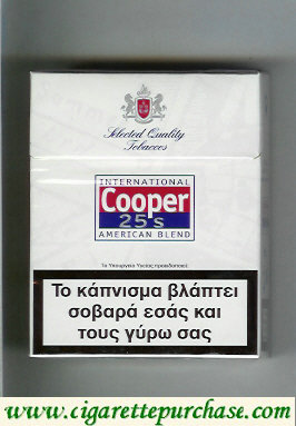 Cooper 25s American Blend International cigarettes Select Quality Tobaccos